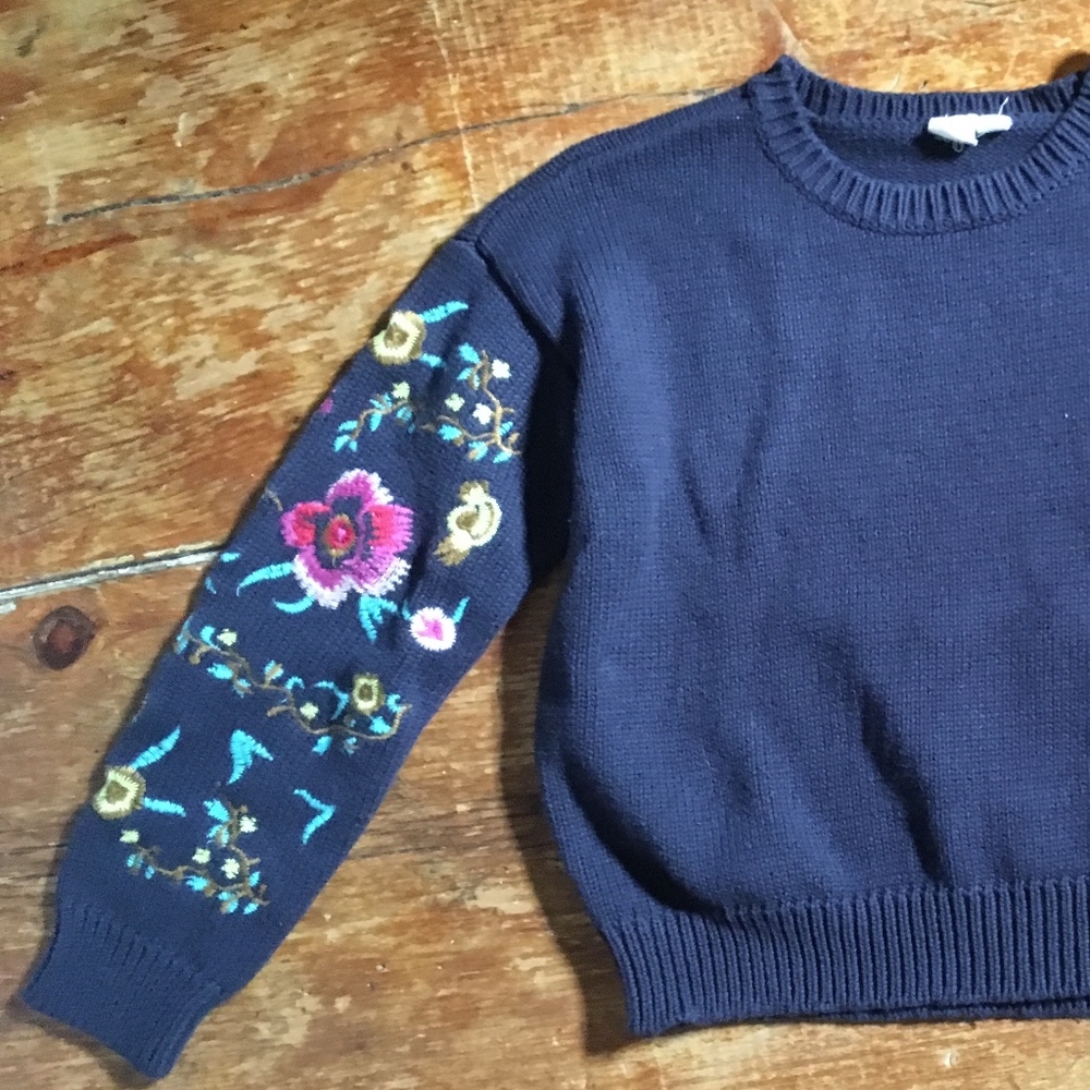 Floral Pattern Sweater